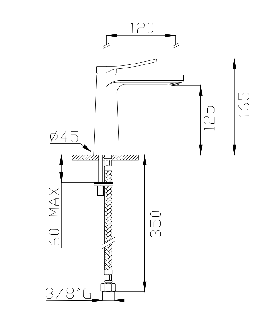 Miscelatore lavabo serie Bitter