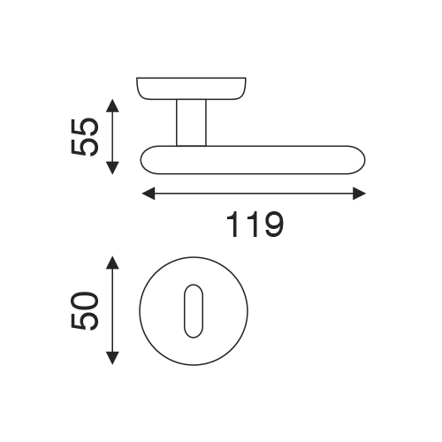 Maniglia Omega serie Alluminio