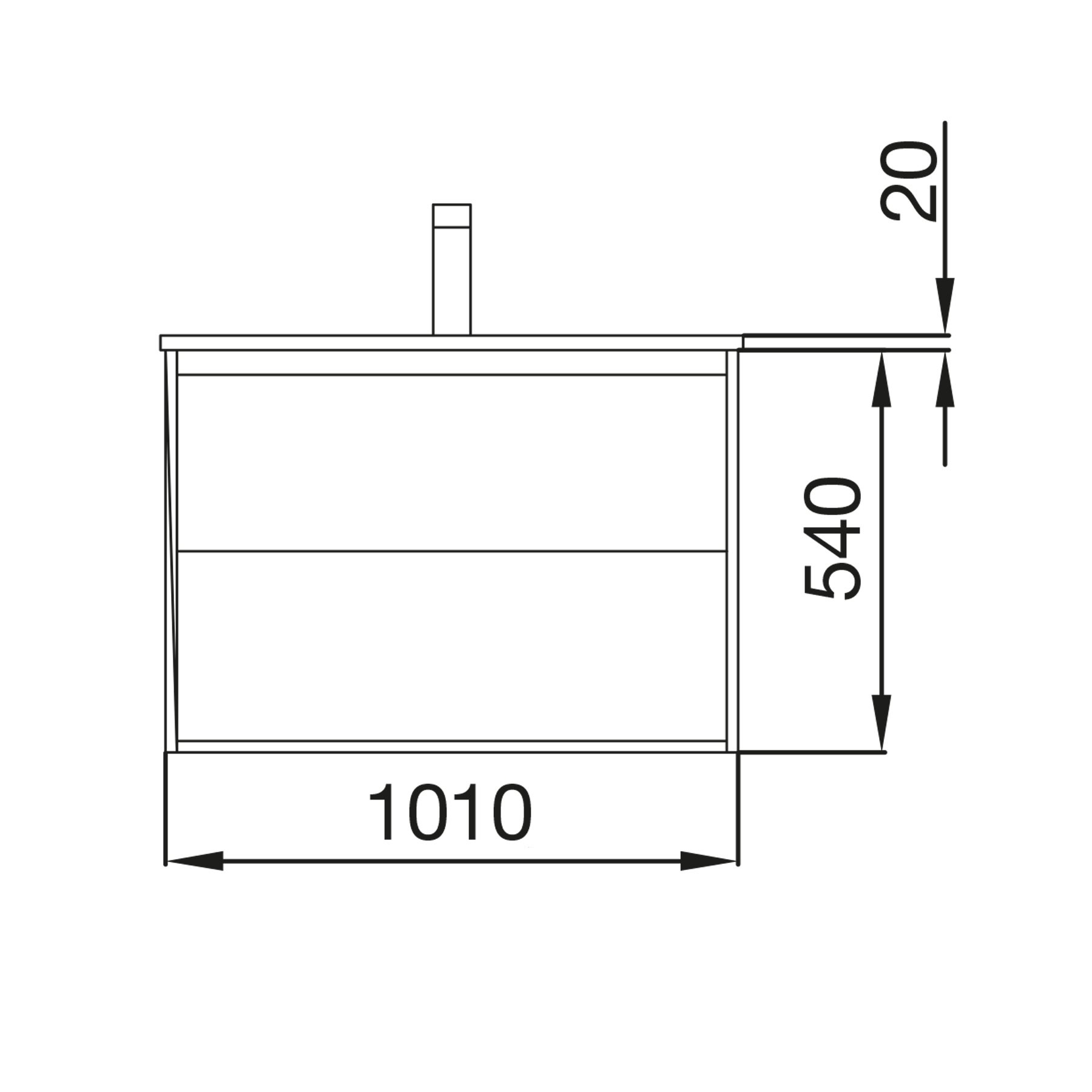 Mobile Noja 1000 2 cassetti