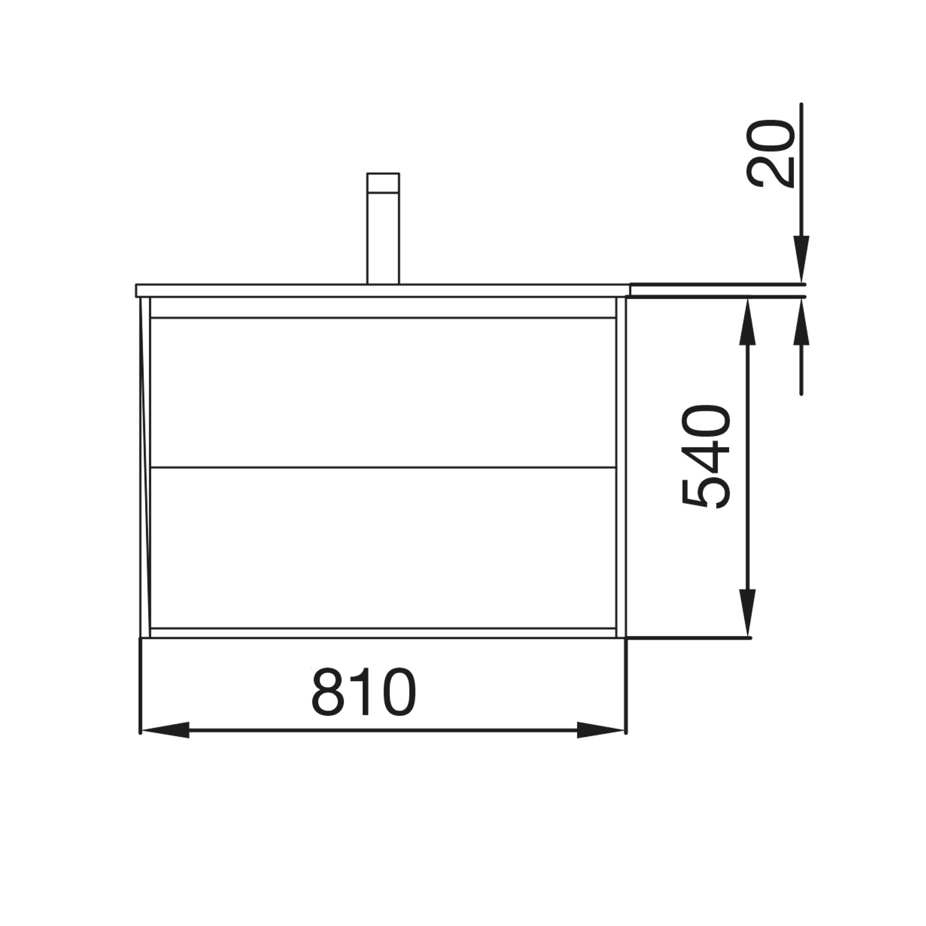 noja 800 misure mobile lavabo