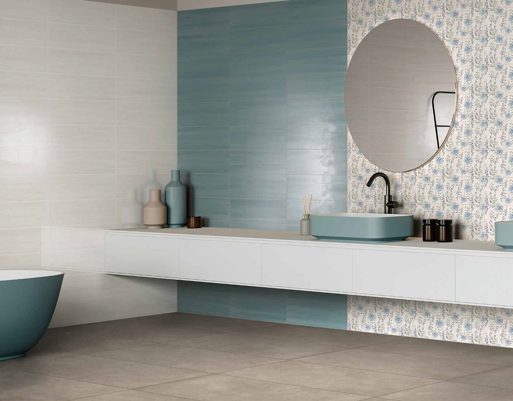 rivestimenti bagno luce decori
